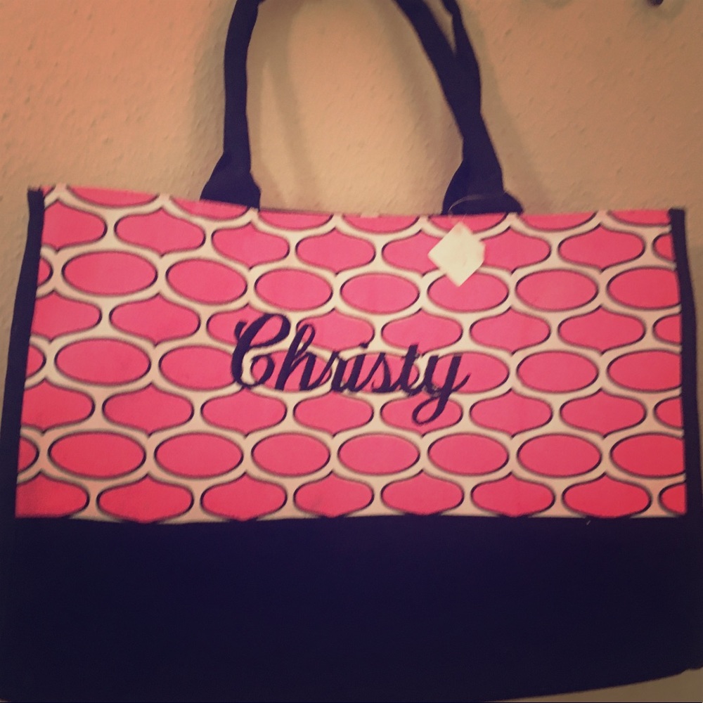 “Christy” monogram tote bag